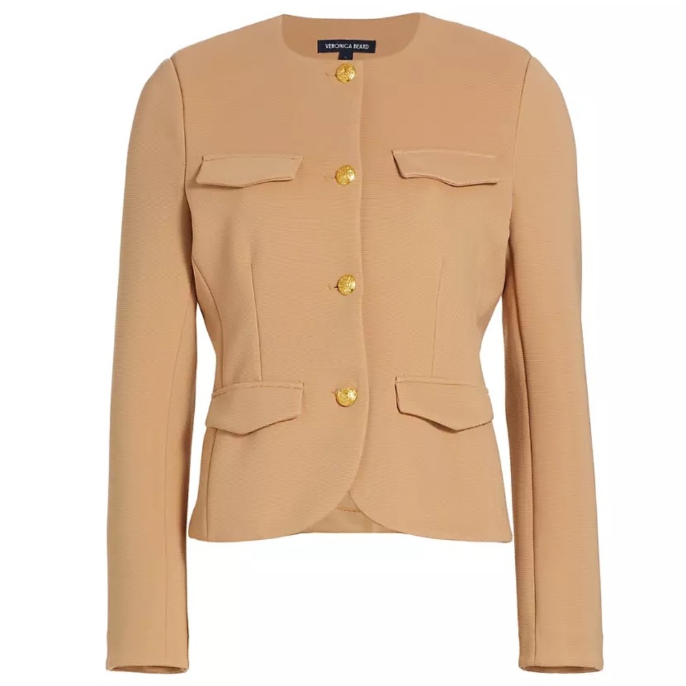 Veronica Beard Kensington Knot Blazer Jacket with Gold Buttons EUC Medium